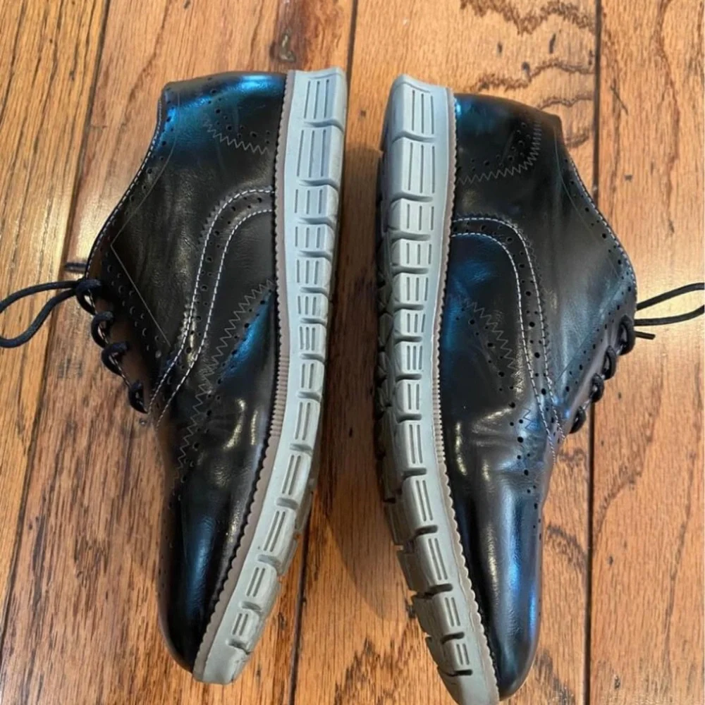 Boy’s Deer Stags Black Dress Shoes Oxfords Sz 3.5 - Picture 2 of 5